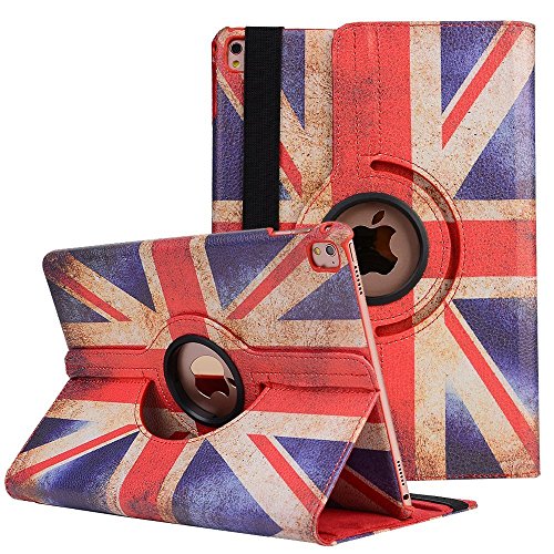iPad Pro 9.7 UK Flag Muster Case, elecfan ® 360 Grad Drehbaren iPad Pro 9.7 PU Leder Hülle Smart Schutzhülle UK Flag Muster Multi Funktion mit Eingebauter Magnet und Auto Schlaf Aufwachen Funktion und Standfunktion (iPad Pro 9.7, Flag-UK) - 5