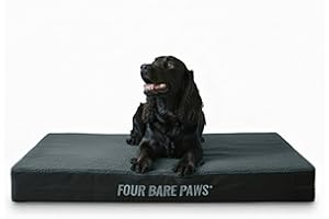 Four Bare Paws Orthopedic Dog Bed Mattress – Supportive Pet Bed for Small, Medium & Large Dogs – Washable Cover, Durable Comfort Cushion for Joint Relief, Ideal for Senior & Arthritic Dogs