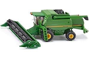 siku 1876, John Deere T670i Moissonneuse-batteuse, 1:87, Métal/Plastique, Vert, Barre de coupe mobile et amovible