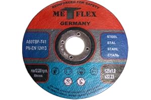 LEPIK 50 dischi da taglio per acciaio, metallo, 125 x 1,0 x 22,23 mm, T41