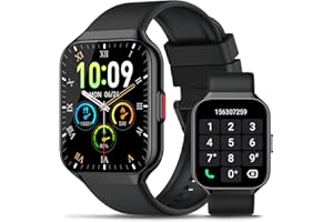 HOIFA Smartwatch Herren mit Telefonfunktion,1.96" HD Uhr Damen mit Herzfrequenz SpO2 Stress Schlafmonitor,Alexa Integriert Watch,113+ Sportmodi Fitness Tracker, IP68 wasserdichte für Android iOS 2024 Neue