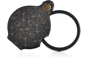 NIANOPKM Mini Lente d'Ingrandimento Portatile Pieghevole 15x - Con Custodia Protettiva, Tascabile per Libri, Giornali, Mappe, Monete, Artigianato - Diametro 70 mm