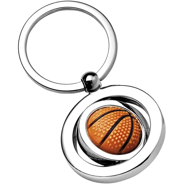 Portachiavi Rotante A Forma Di Pallacanestro In Lega - Regalo Creativo Per Appassionati Di Basket - 3