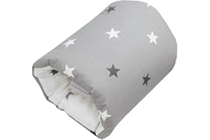 HOBEA-Germany Mini Almohada de Lactancia Almohada de Lactancia de Brazo pequeña Almohada de Lactancia para Viajar Almohada de Lactancia de Viaje en Diferentes diseños (patrón de Estrella Gris)