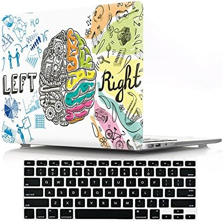 Macbook Air 13" Case with Keyboard Cover,DIGIC Hard Plastic Cover Case with Keyboard Protector for Macbook Air 13.3 inch(A1369/A1466),Intelligent Brain