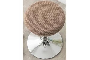 ZZDZW Hockerbezug Runder Hockerbezug Rund 30 cm - 35 cm Sitzhocker Bezug Stretch Hocker Rund Bezug Runder Stuhlbezug Protector Waschbarer Runder Drehbarer Hocker Schonbezug ( Color : D , Size : 1 Stück )