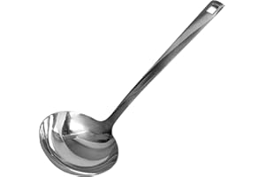 Fackelmann Mestolo da cucina, materiale in acciaio inossidabile riciclato, alto spessore, elegante lucidatura, ideale per zuppe, vellutate e brodi, lavabile in lavastoviglie, dimensioni 32 x 9 cm