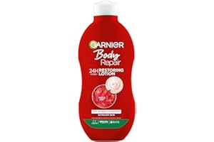 Garnier Body Repair Restoring Moisturiser 400ml, With Nourishing & Soothing Canadian Maple Sap, 24 Hour Hydration, For Extra Dry Rough Skin, Fast Absorbing & Non-Greasy