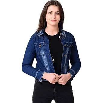 Solid Regular Denim Jacket Dark Blue 