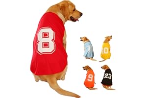 WINMANY Hundeshirt mit Nummer-Aufdruck, für den Sommer, atmungsaktiv, ärmellos, Tanktop für große, mittelgroße und kleine Hunde (Größe XL, Rot)