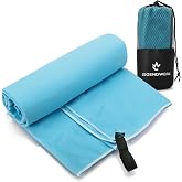 Legendwerk&reg; Microfibre Towel 16 x 80 cm, Lightweight and Quick Drying | Ideal for gym - sauna - beach and travel - with loop