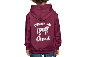 Spreadshirt Désolé J'Ai Cheval Fleuri Pull À Capuche Premium Enfant