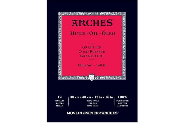 Canson 200006579 Arches olja, 31 x 41 cm, naturvit