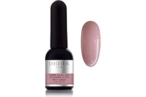 DIDIER LAB DidierLab - Premium Fiber Base Semipermanente Unghie Shimmer Nude - Smalto Semipermanente Unghie - Rinforza Gel Unghie - Base Gel Unghie con Vitamine -Passione Unghie -Smalti Semipermanenti Per Unghie