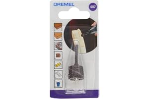 Dremel 407 Set di accessori con nastro abrasivo e mandrino, 13 mm (grana 60) per levigare, modellare e levigare legno e plastica