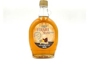 Sirop d'érable ambré du Canada pur à 100% dans une bouteille anse - 500 ml - Les trésors d'érable