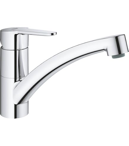 Miscelatore Monocomando Per Lavabo, GROHE Swift, Cromo, Con Risparmio Idrico E Leva Per Scarico Integrato