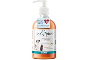 Ida Plus - Huile de Saumon de qualité Alimentaire supérieure pour Animaux - Flaconpompe de 500 ML – pour Les Chiens, Chats et Chevaux - aux acides Gras omégas 3 et 6