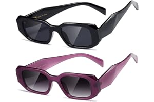 kimorn Rettangolo Trend Sunclasses per le Donne Uomini Trend Retro Trend Occhiali da Sole 90's Vintage Square Frame