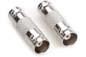 NANYI BNC Femelle à Femelle CCTV Caméra Connecteur Coaxial RF Adaptateur Coaxial, pour Antenne Extension Vidéo Systèmes de Sécurité Surveille Oscilloscope Test Cordon De Fil De Fil (Paquet de 2)