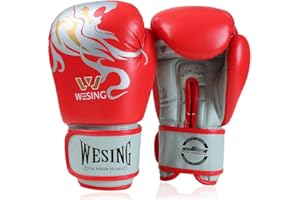 W WESING Wesing - Guantoni da boxe a forma di leone, per kickboxing, guanti da allenamento in gel, per uomini e donne