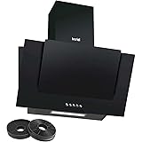 cda black angled cooker hood
