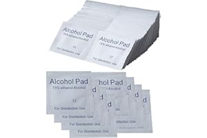 HOKIAMCN Disposable Alcohol Cotton Tablet, Outdoor Travel Wipes Individually Packed (100Pcs)