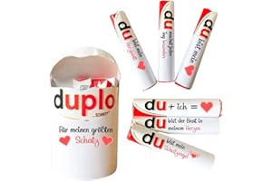 CJ&M AUFKLEBER SET - 54 Duplo Banderolen Lieblingsmensch Geschenkidee, Duplo Geschenkbox, persönliche Geschenke, DIY, Jahrestag Liebes Geschenke, Last Minute Geschenk