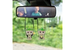 TYDEUS Adorno Colgante de Coche, 2 Pieza Colgante de Coche Retrovisor,Colgante Columpio Coche, Retrovisor Decoración Interior