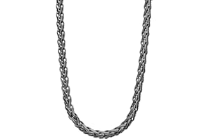 LOTUS STYLE Cadena Acero Inoxidable Hombre de 316l - Diseño Sofisticado y Resistente al Agua 600.00 mm LS2366-1/3 Collar Hombre Negro - Regalo de Cumpleaños, Aniversario, Día del Padre