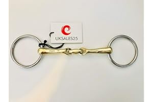 UKSALES25 Loose Ring Snaffle Bit Verbindend Angled (Horse Bits) (6")