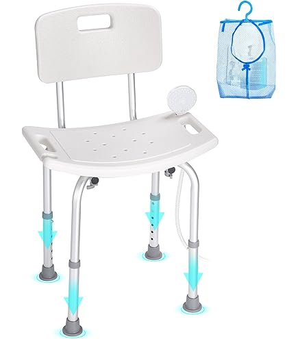 Aidapt Height Adjustable Corner Shower And Bath Stool With Anti Slip Feet, Easy Clean Surface And Drainage Holes. For Elderly, Disabled, Pregnant Or Unsteady On Their Feet Users - View #3