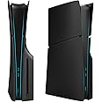 ElitePlay Black PS5 Slim Faceplates Cover Case Replacement Plate Shell Matte Black Accessories for Playstation 5 Slim Model Disc Edition