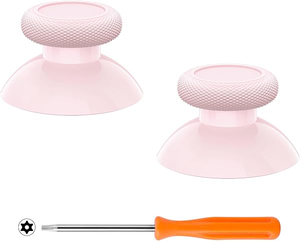 eXtremeRate Replacement Thumbsticks for Xbox Core Wireless Controller, Joysticks Repair Kit for Xbox Series X/S Controller, Custom Analog Stick Buttons for Xbox One S/X/Elite - Cherry Blossoms Pink - 1