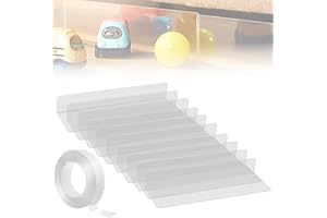 WANDGU 10Pcs Spielzeugblocker für Möbel mit Klebeband: 39 x 4 x 8 cm Spielzeugblocker Couch, Spielzeug Blocker Unter Sofa, Transparente Spielzeugblocker für Sofa Bett Couch Schrank Kommode Küche