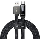 Mcdodo Ca-4980 Type-C To Usb 100W 6A Led Ritim Şarj Ve Data Kablosu-1.2 M