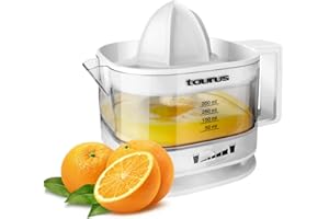 Taurus TC-350 - Presse agrumes électrique 800W, Double sens de rotation, 350ml, Filtre à pulpe réglable, Boîtier pour câble, Amovible