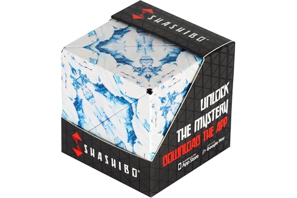 Shashibo Cube Transformable – Cube Antistress breveté et primé avec 36 aimants rares sur Le thème de la Terre – Peut Prendre Plus de 100 Formes (Arctic)