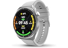 (Renewed) beatXP Vega X 1.43" AMOLED 466 * 466px Display One-Tap BT 5.2 Calling AI Voice Assistant Smartwatch (Iced Silver)