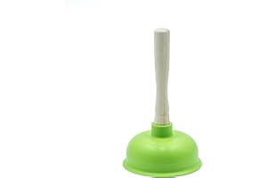 LAPAP | Sturalavandino con Termogomma Colorata da 15cm di Diametro Ø Manico in Legno da 26cm per Uso Domestico o Professionale Lo Sturalavandini è 100% Made in Italy Colore Verde