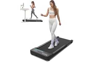 Mobvoi Walking Pad Tapis roulant sotto la scrivania portatile 2 in 1 per casa e ufficio Camminata Jogging Macchina da corsa Zwift Kinomap con LED, telecomando 6 km/h Facile da riporre 120kg