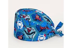 SORPRESA DENTAL Cuffia chirurgica supereroi, berretto chirurgico, cappello infermieristico Uomo Ragno. Cappellini per sala operatoria riutilizzabili di supereroi