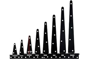 GEFONG Bisagra Fuerte de Correa en T con Tornillos 150mm (6 Pulgadas) de Hierro Metal Negro para Puertas Ventanas Vallas Cobertizos y Granero Paquete de 6 Piezas