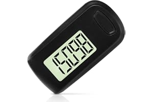Flintronic Podómetro de Pantalla Mini 3D para Caminar, Podómetro Deportivo Portátil con Cordón de Clip, Seguimiento de Pasos en Tiempo Real, Podómetro para Niños/Hombres de Fitness/Mujeres/Ancianos