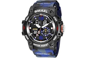 aswan watch Orologio Uomo,Orologio Digitale Uomo con Cronometro,Allarme,Luce LED，Calendario-Orologi Sportivo con Cinturino in Silicone