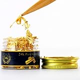 KINNO Essbare Blattgold Flocken 24 Karat Gold Streuer zum Basteln Lebensmittel Kuchen Backen Dekorfolie Künstlerbedarf