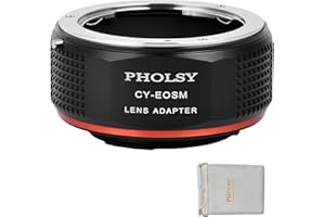 PHOLSY Anello Adattatore Messa a Fuoco Manuale Compatibile con Obiettivi Contax/Yashica CY Mount e Canon EF-M (EOS M) Mount Corpo Fotocamera, CY su EF-M, Contax su EOS M