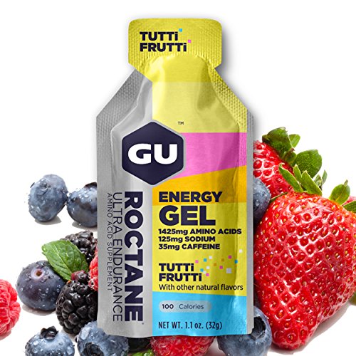 GU Roctane Energy Gel Tutti Frutti, 35mg Caffeina, box da 24 gel da 32g