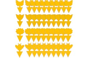 GeekerChip Gelbsticker,40 Stück Fliegenfalle,Klebrige Insektenfallen,Premium Sticker Fliegenfalle,Steckbare Fliegenfalle Gelbtafeln Gelbsticker,Wasserdicht und Ungiftig