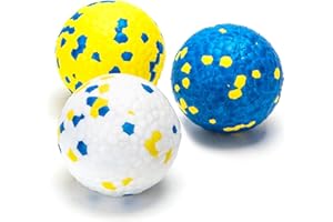 Nobleza Dog Balls Toys, 3 Pack Indestructible Dog Ball Toy, Nature Rubber High Bounce Solid Dog Balls, Durable Floating Interactive Dog Toys for Throw and Fetch, Medium, D6.3cm/2.48